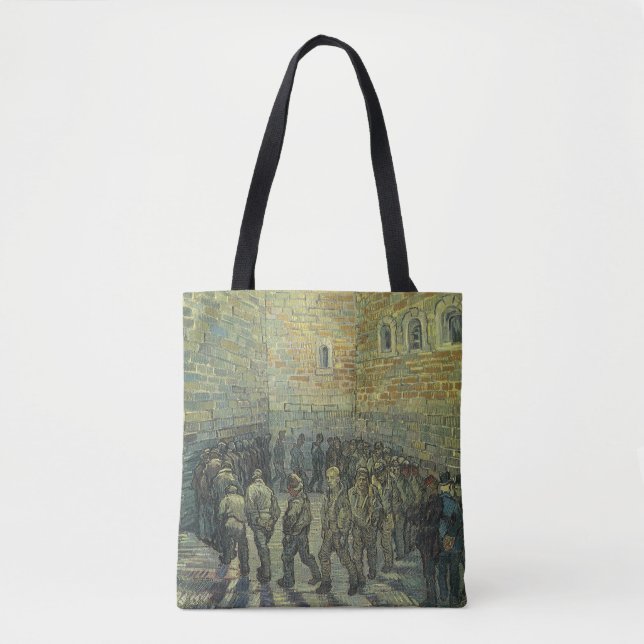 Bolso De Tela Vincent van Gogh - Prisioneros ejerciendo (Anverso)