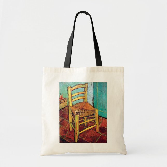 Bolso De Tela Vincent Van Gogh - Silla de Vincent con tubería (Frente)