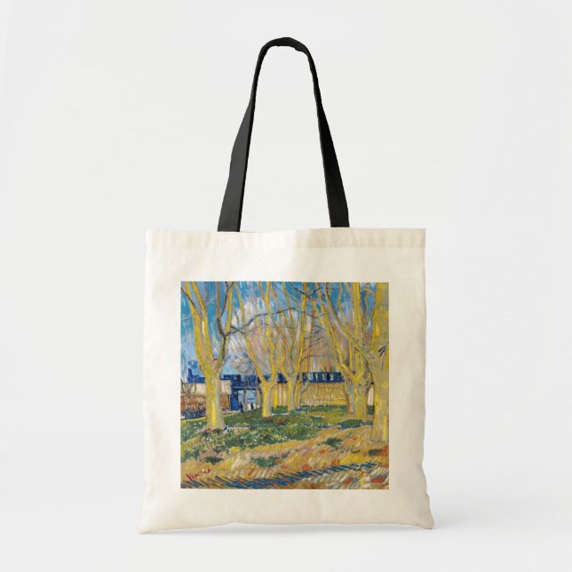 Bolso De Tela Vincent van Gogh - The Blue Train (Frente)