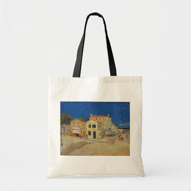 Bolso De Tela Vincent van Gogh - The Yellow House / The Street (Frente)