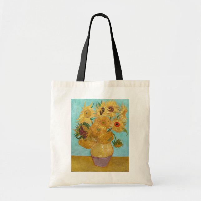 Bolso De Tela Vincent Van Gogh - Vase con doce girasoles (Frente)