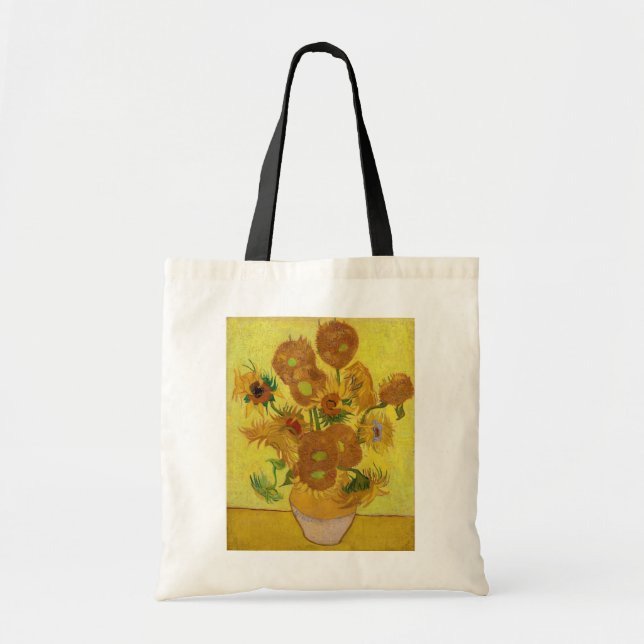 Bolso De Tela Vincent van Gogh - Vase con quince girasoles (Frente)