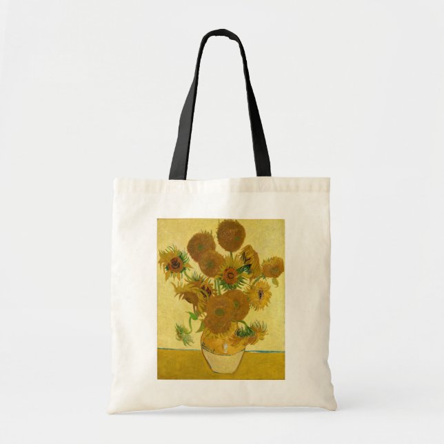 Bolso De Tela Vincent van Gogh - Vase con quince girasoles (Frente)