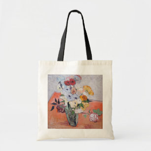 Bolso De Tela Vincent van Gogh - Vase con Rosas y anemones