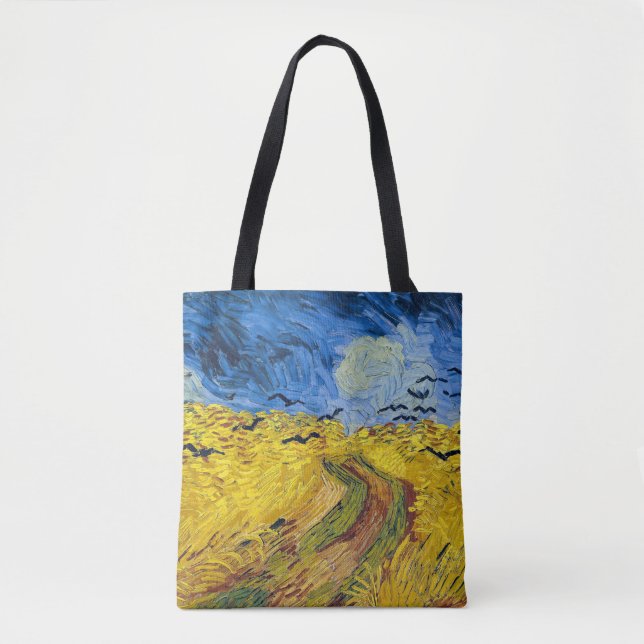 Bolso De Tela Vincent van Gogh - Wheatfield con cuervos (Anverso)