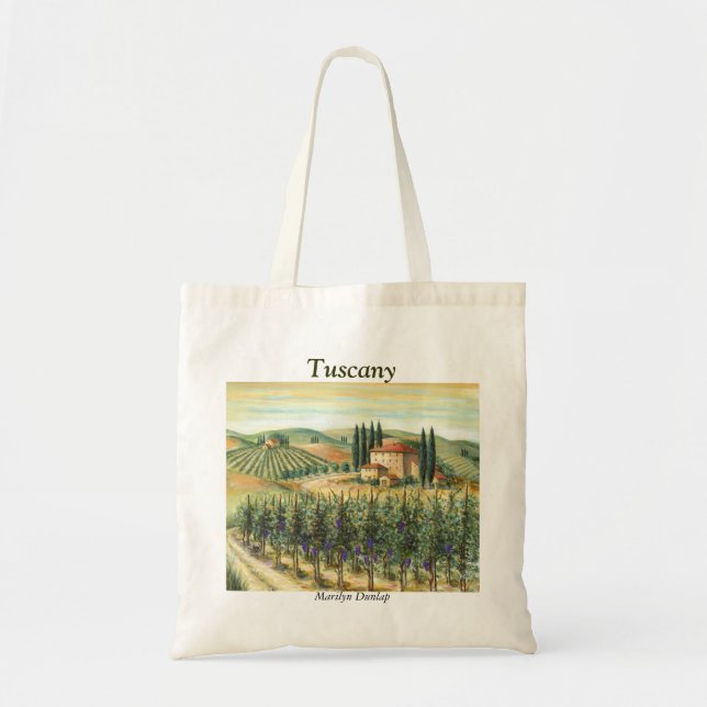Bolso De Tela Viñedo y chalet toscanos (Frente)