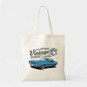 Bolso De Tela Viñeta Azul Muscular