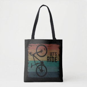 Bolso De Tela Viñeta de ciclismo de montaña