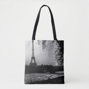 Bolso De Tela Viñeta Francia París Torre Eiffel atardecer