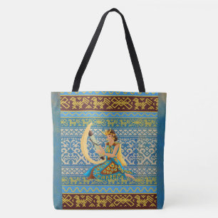 Bolso De Tela Viñeta indonesia, rota musical sasando tradicional