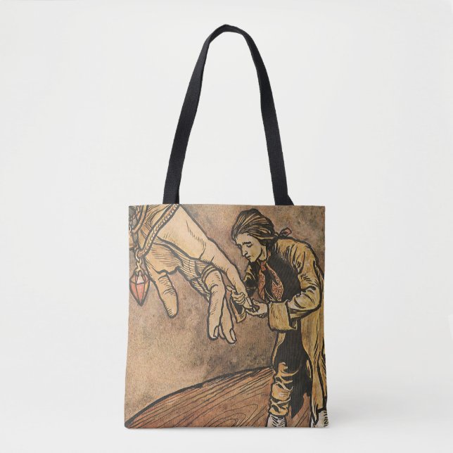 Bolso De Tela Viñetas de Gulliver de Arthur Rackham (Anverso)