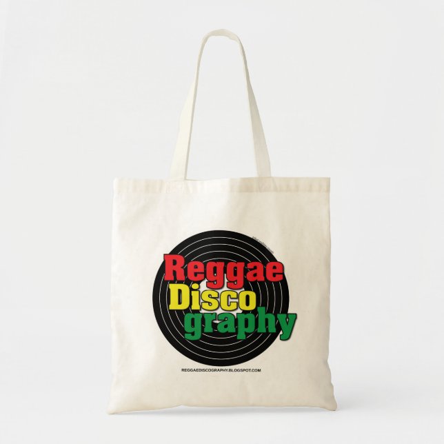 Bolso De Tela Vinilo de la discografía del reggae (Frente)