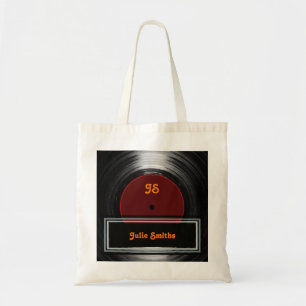 Bolso De Tela vinilo record . personalizado