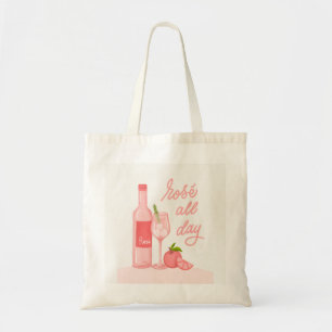 Bolso De Tela Vino de Rosa todo el día