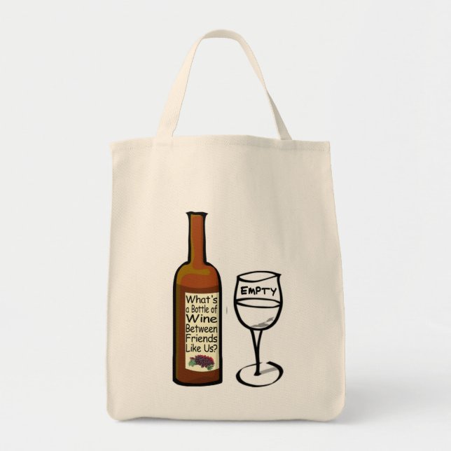 Bolso De Tela Vino entre amigos Tote Bag (Frente)