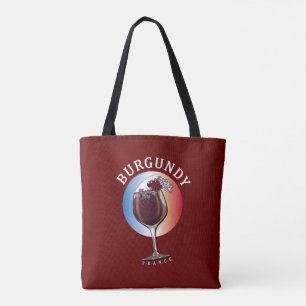 Bolso De Tela Vino Francés de Borgoña