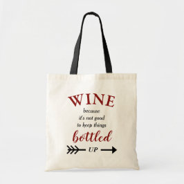 Bolso De Tela Vino gracioso embotellado