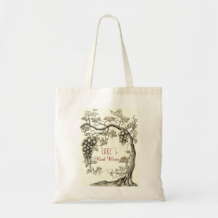 Bolso De Tela Vino rojo de uva personalizado