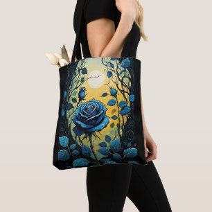 Bolso De Tela Vinos Rosa azul 2