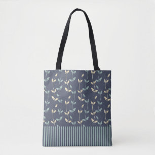 Bolso De Tela Vinos y rayas