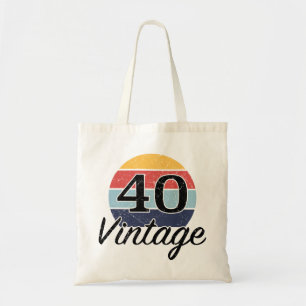 Bolso De Tela Vintage 40th Birthday Sunset