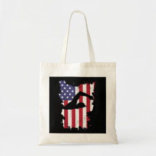 Bolso De Tela Vintage 4 Of July Bandera De Estados Unidos Nadado