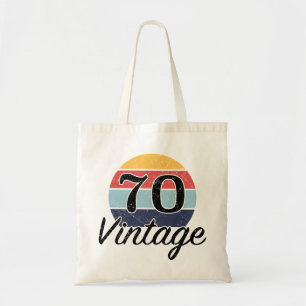 Bolso De Tela Vintage 70th Birthday Sunset