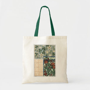 Bolso De Tela Vintage Art Nouveau, flores de aquilegia de Columb