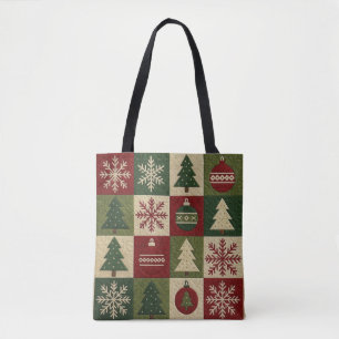 Bolso De Tela Vintage, aspecto acolchado de patchwork rústico de