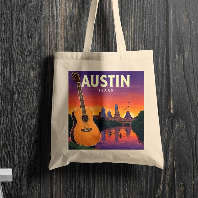 Bolso De Tela Vintage Austin Texas (Subido por el creador)