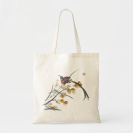 Bolso De Tela Vintage Autumaves del Paraíso Flycatcher Bird