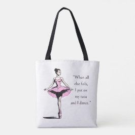 Bolso De Tela Vintage Ballerina & Tutu Cita Blanca
