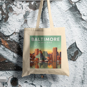 Bolso De Tela Vintage Baltimore Maryland