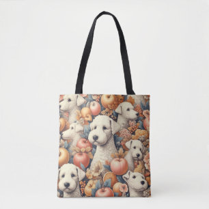 Bolso De Tela Vintage Bedlington Terrier Seamless