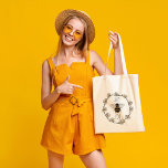 Bolso De Tela Vintage Bee Flower Daisy Cita Solo Sé Tú<br><div class="desc">Vintage Bee Flower Daisy Cita Solo Sé Tu Bolsa</div>
