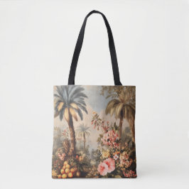 Bolso De Tela Vintage Botanical Scene with Palms
