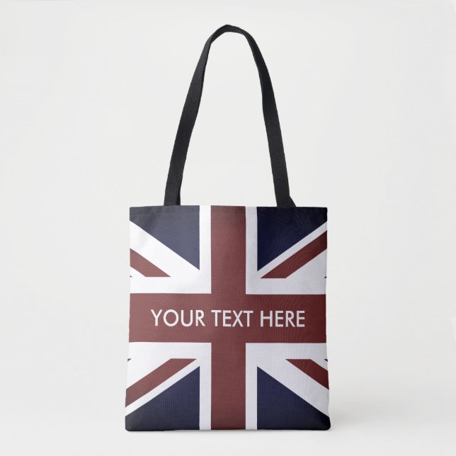 Bolso De Tela Vintage British Union Jack, personalizado de bande (Anverso)