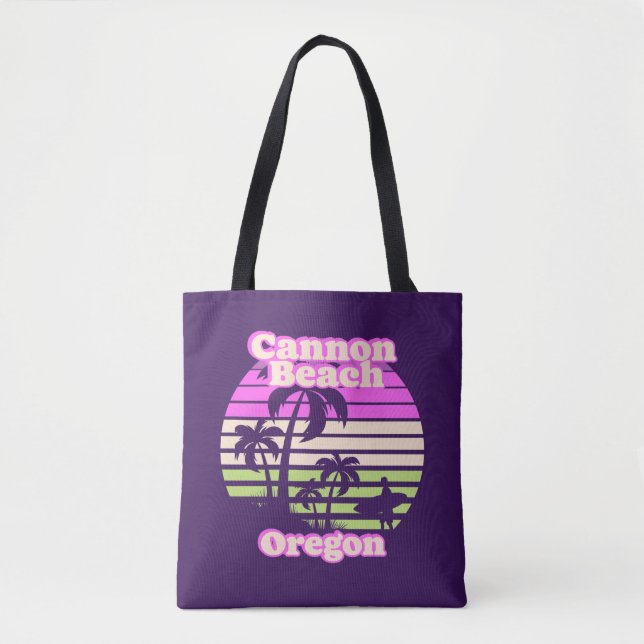 Bolso De Tela Vintage Cannon Beach Oregon (Anverso)