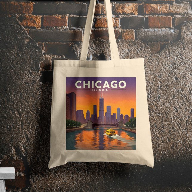 Bolso De Tela Vintage Chicago Illinois (Subido por el creador)