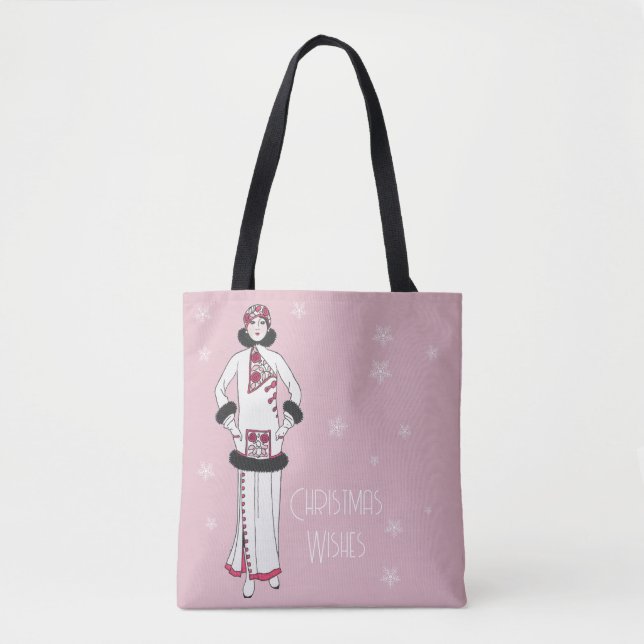 Bolso De Tela Vintage Christmas Fashion (Anverso)