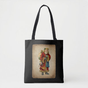 Bolso De Tela Vintage Christmas Old World Santa Claus