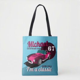 Bolso De Tela Vintage clásico antiguo coche legendario nombre de