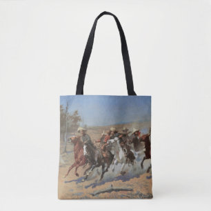 Bolso De Tela Vintage Cowboys, A Dash For Timber de Remington