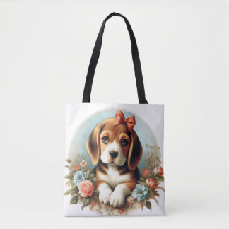 Bolso De Tela Vintage Cute Beagle Puppy