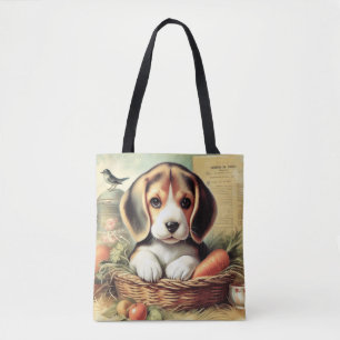 Bolso De Tela Vintage Cute Beagle Puppy
