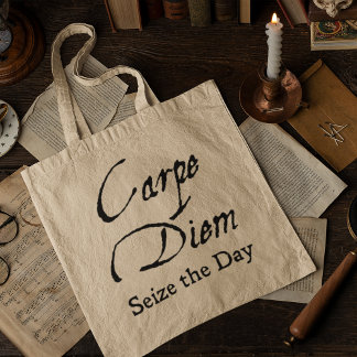 Bolso De Tela Vintage Dark Academia Carpe Diem Académico Latino