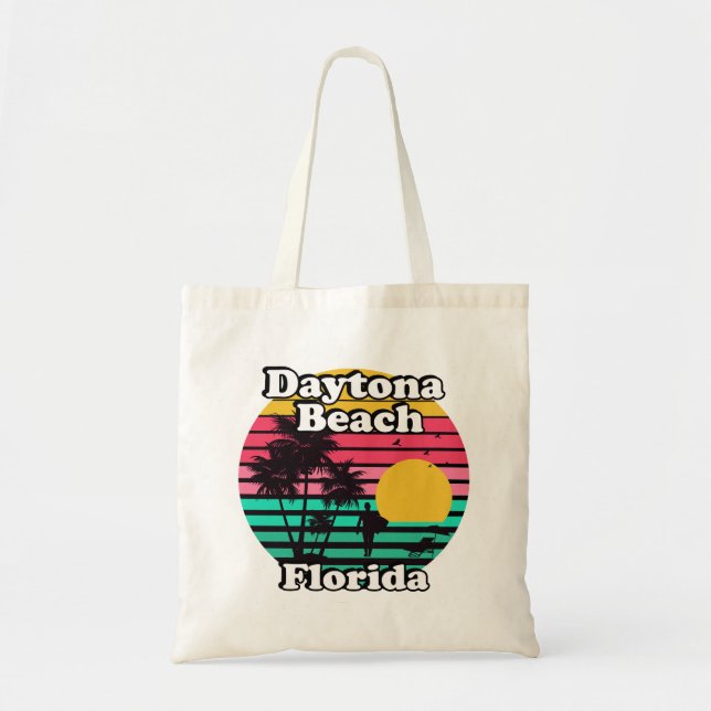 Bolso De Tela Vintage Daytona Beach Florida (Frente)