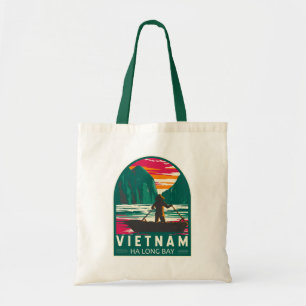 Bolso De Tela Vintage de arte de viaje de vendedor de barca viet