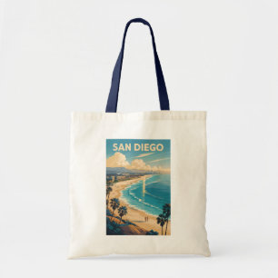 Bolso De Tela Vintage de arte de viaje en la línea aérea de San