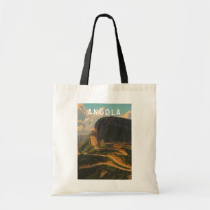 Bolso De Tela Vintage de arte de viajes de Ilustracion de Angola